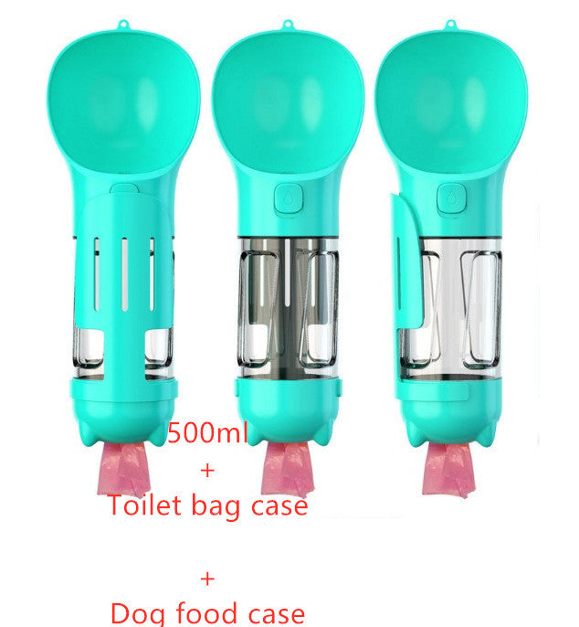 Pet Water Bottle Feeder Bowl Garbage Bag Storage Portable Pet Outdoor Travel 3 In 1 Dog Water Bottle - Zayd’s Department Store