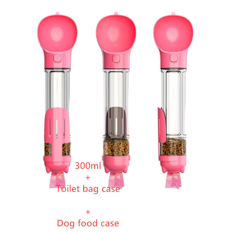 Pet Water Bottle Feeder Bowl Garbage Bag Storage Portable Pet Outdoor Travel 3 In 1 Dog Water Bottle - Zayd’s Department Store