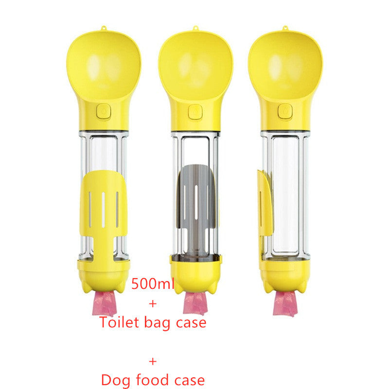 Pet Water Bottle Feeder Bowl Garbage Bag Storage Portable Pet Outdoor Travel 3 In 1 Dog Water Bottle - Zayd’s Department Store