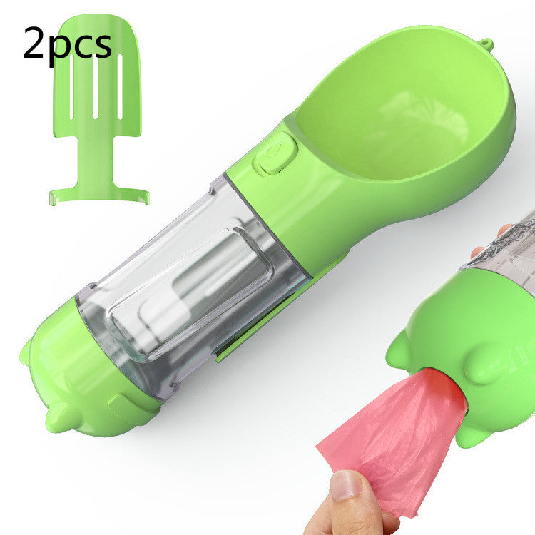 Pet Water Bottle Feeder Bowl Garbage Bag Storage Portable Pet Outdoor Travel 3 In 1 Dog Water Bottle - Zayd’s Department Store