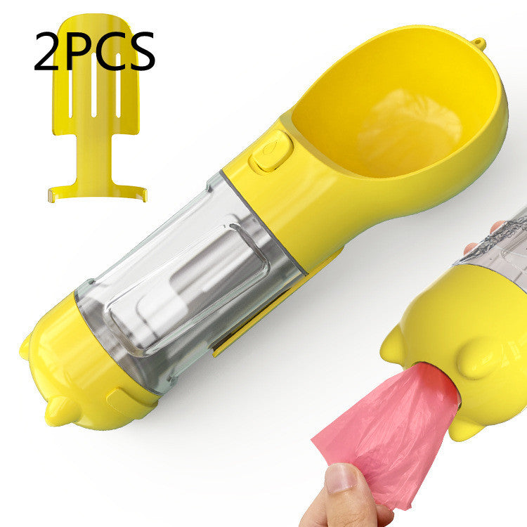 Pet Water Bottle Feeder Bowl Garbage Bag Storage Portable Pet Outdoor Travel 3 In 1 Dog Water Bottle - Zayd’s Department Store