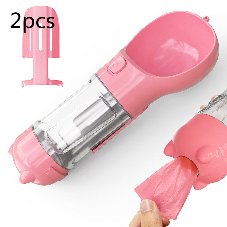Pet Water Bottle Feeder Bowl Garbage Bag Storage Portable Pet Outdoor Travel 3 In 1 Dog Water Bottle - Zayd’s Department Store