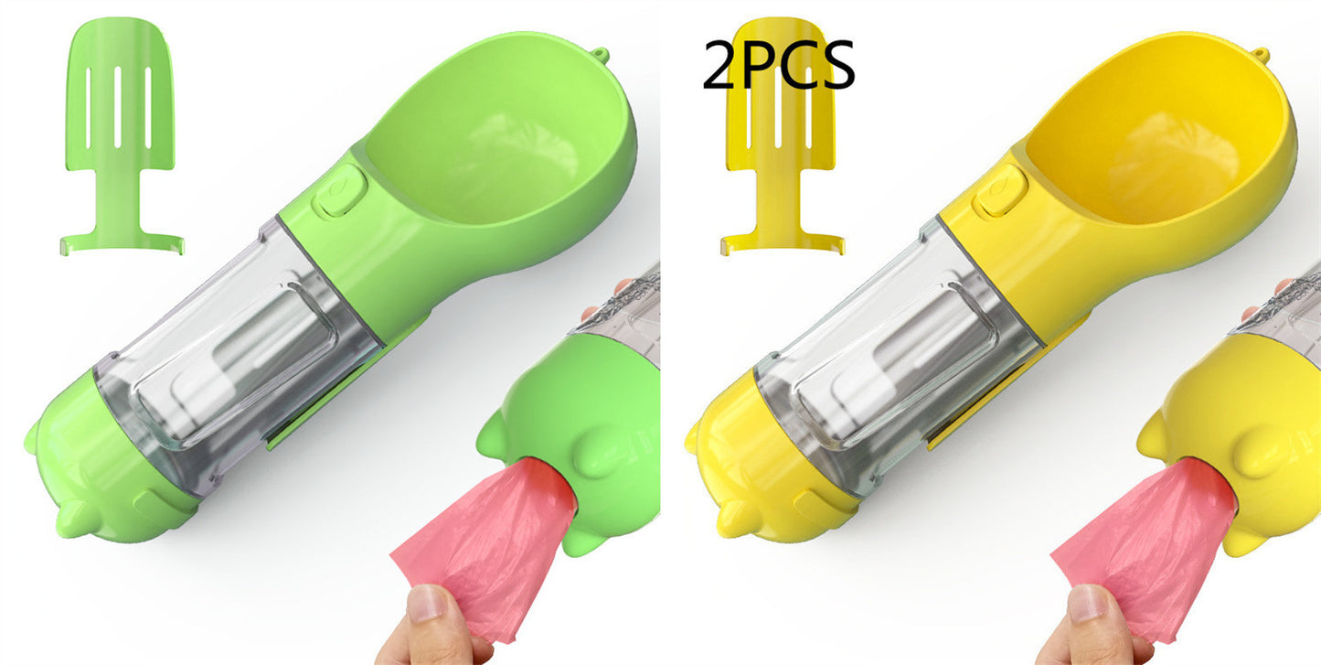 Pet Water Bottle Feeder Bowl Garbage Bag Storage Portable Pet Outdoor Travel 3 In 1 Dog Water Bottle - Zayd’s Department Store