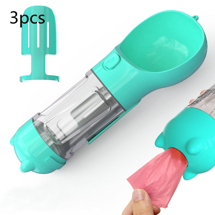 Pet Water Bottle Feeder Bowl Garbage Bag Storage Portable Pet Outdoor Travel 3 In 1 Dog Water Bottle - Zayd’s Department Store