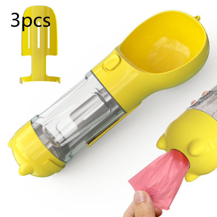 Pet Water Bottle Feeder Bowl Garbage Bag Storage Portable Pet Outdoor Travel 3 In 1 Dog Water Bottle - Zayd’s Department Store