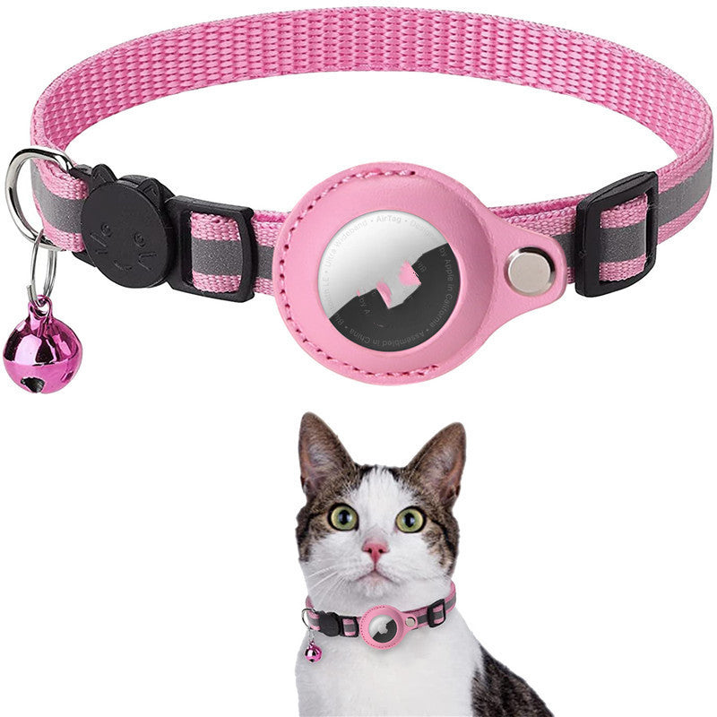Reflective Collar Waterproof Holder Case For Airtag Air Tag Airtags Protective Cover Cat Dog Kitten Puppy Nylon Collar - Zayd’s Department Store