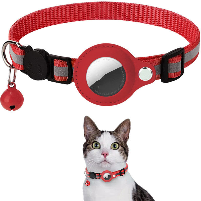 Reflective Collar Waterproof Holder Case For Airtag Air Tag Airtags Protective Cover Cat Dog Kitten Puppy Nylon Collar - Zayd’s Department Store