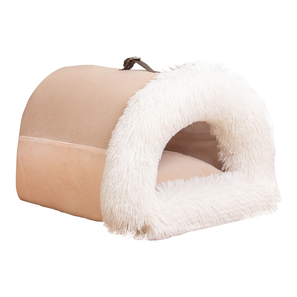 New Splice Portable Pet Nest Portable Autumn And Winter Warm Dog Nest Moisture-proof Long Fur Cat Nest Cross Border Pet Nest - Zayd’s Department Store