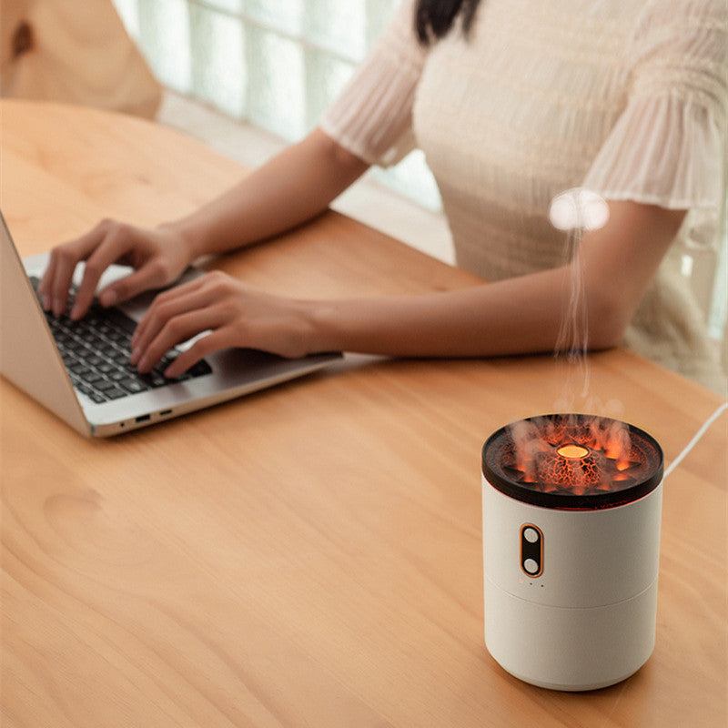 Volcanic Flame Aroma Essential Oil Diffuser USB Portable Jellyfish Air Humidifier Night Light Lamp Fragrance Humidifier - Zayd’s Department Store
