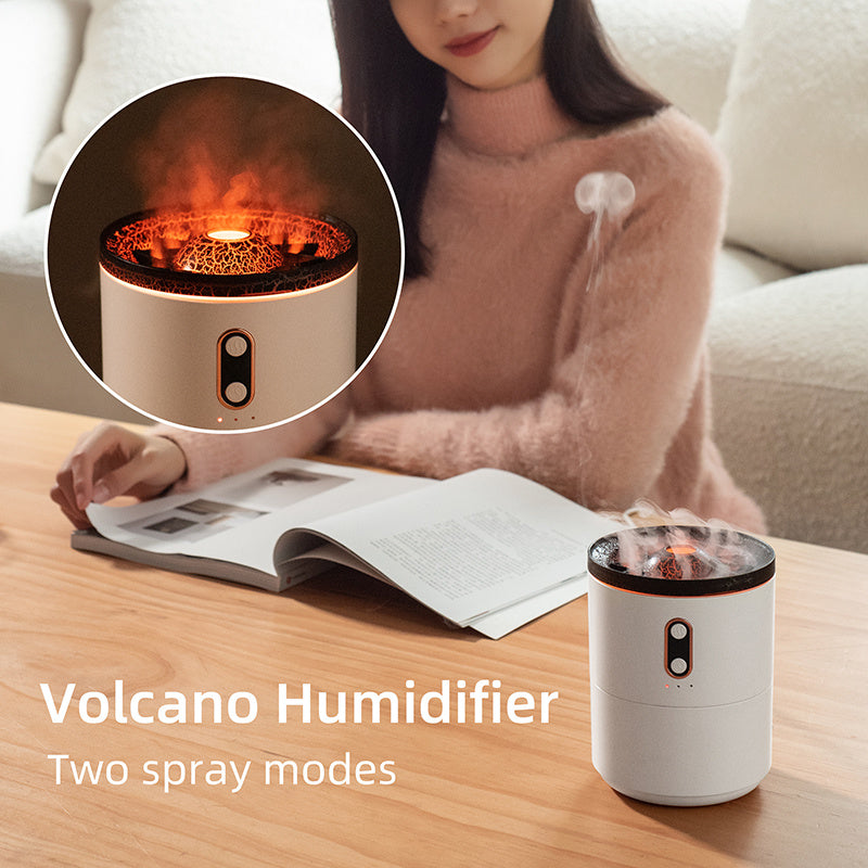 Volcanic Flame Aroma Essential Oil Diffuser USB Portable Jellyfish Air Humidifier Night Light Lamp Fragrance Humidifier - Zayd’s Department Store