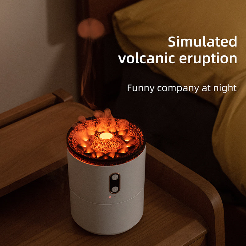 Volcanic Flame Aroma Essential Oil Diffuser USB Portable Jellyfish Air Humidifier Night Light Lamp Fragrance Humidifier - Zayd’s Department Store