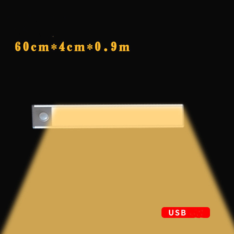 Motion Sensor LED Under Cabinet Light USB Rechargeable Wardrobe Closet Night Light For Kitchen Indoor Wall Lamps - Zayd’s Department Store