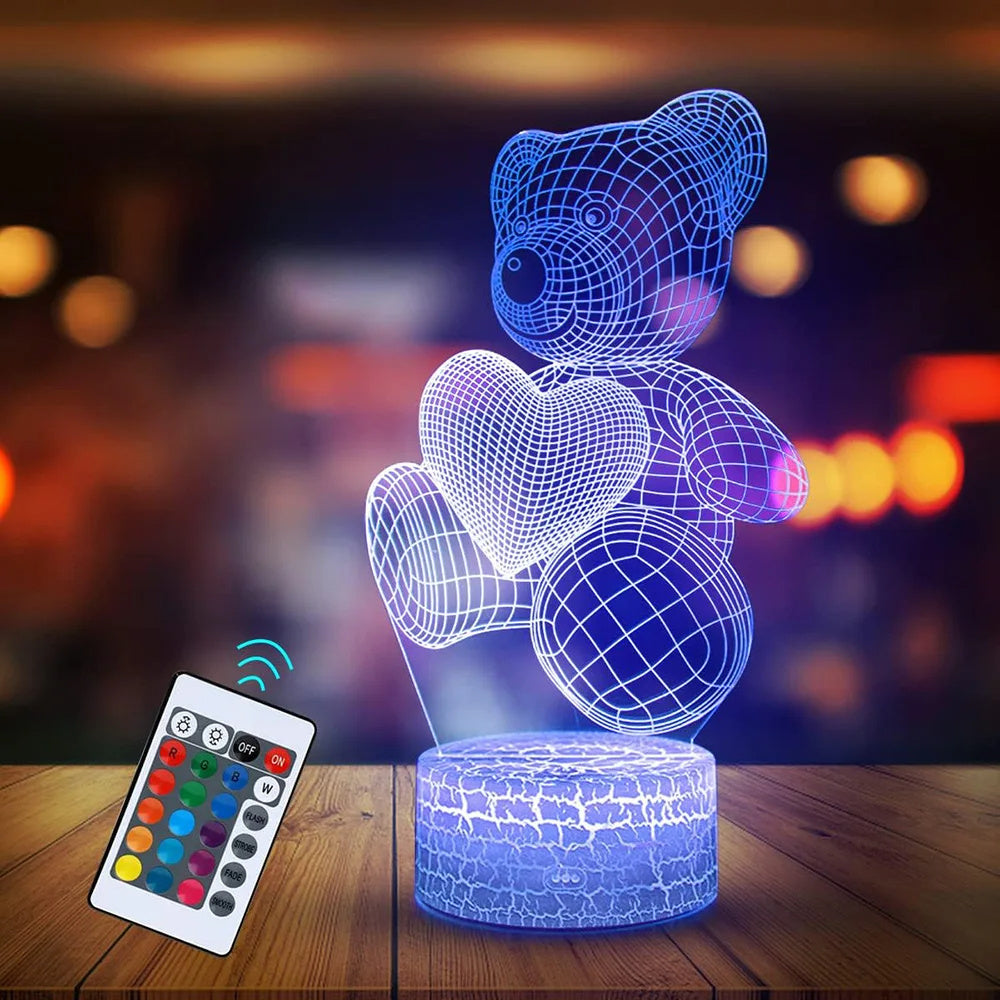 3D Lamp Acrylic USB LED Night Lights Neon Sign Lamp Xmas Christmas Decorations For Home Bedroom Birthday Decor Valentines Day Gifts - Zayd’s Department Store