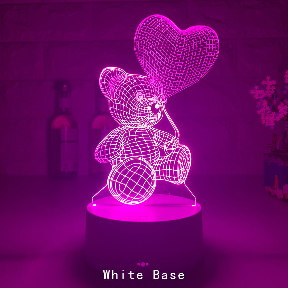 3D Lamp Acrylic USB LED Night Lights Neon Sign Lamp Xmas Christmas Decorations For Home Bedroom Birthday Decor Valentines Day Gifts - Zayd’s Department Store