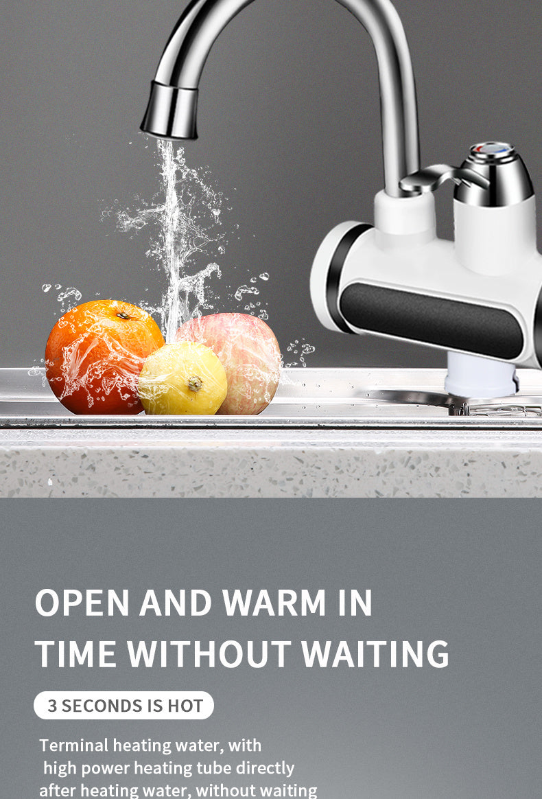 Kitchen Electric Water Tap Water Heater Temperature Display Cold Heating Faucet Hot Water Faucet Heater - Zayd’s Department Store