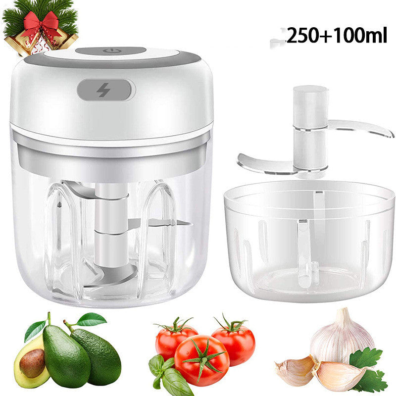 Mini Electric Garlic Chopper USB Charging Ginger Masher Machine Sturdy Durable Chili Vegetable Crusher Kitchen Tool - Zayd’s Department Store