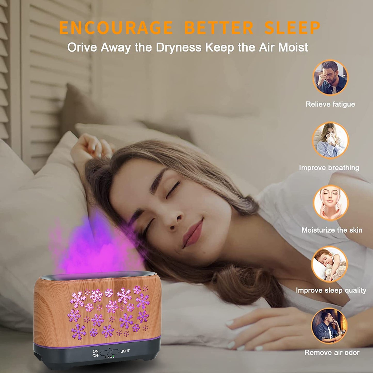 Christmas Snowflake Pattern Humidifier - Zayd’s Department Store