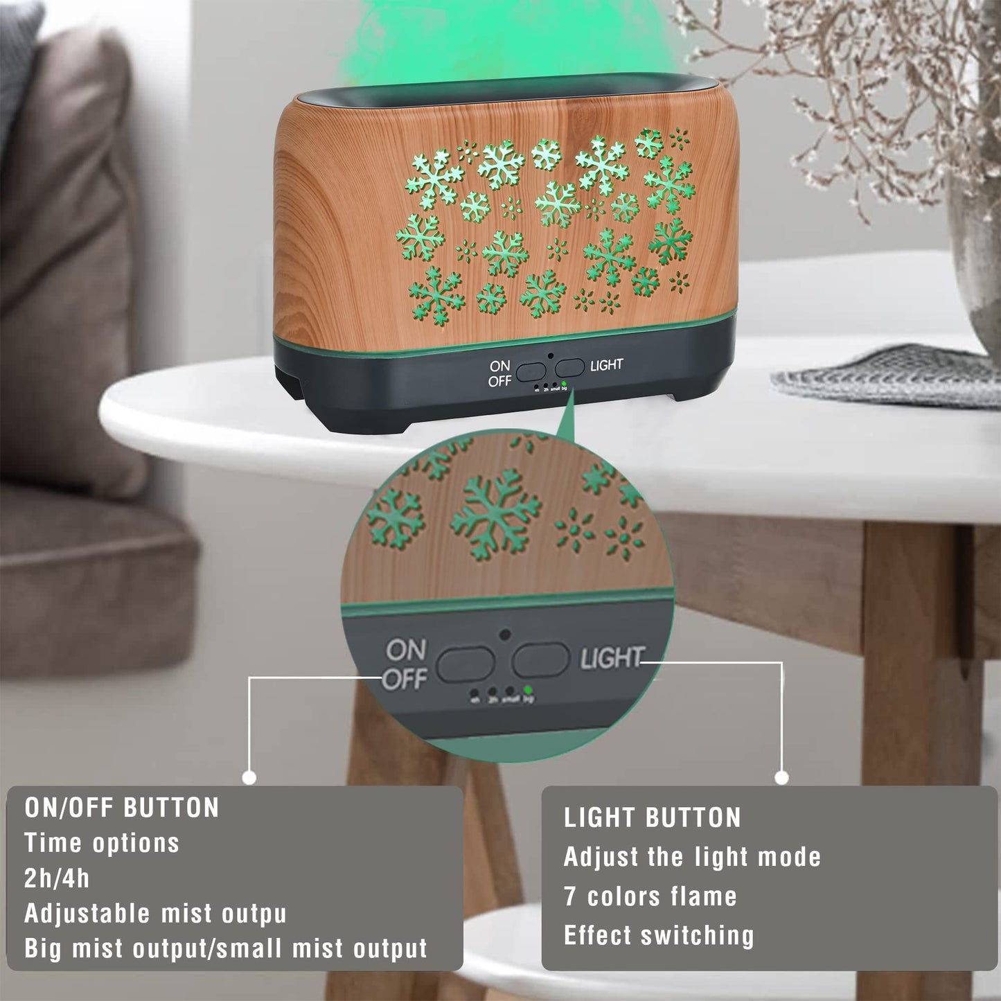 Christmas Snowflake Pattern Humidifier - Zayd’s Department Store