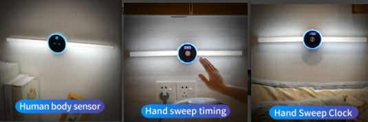 Smart Cabinet Light Clock Timing Sensor Light Removable LED Wardrobe Light Manual Sweep Switch Light - Zayd’s Department Store