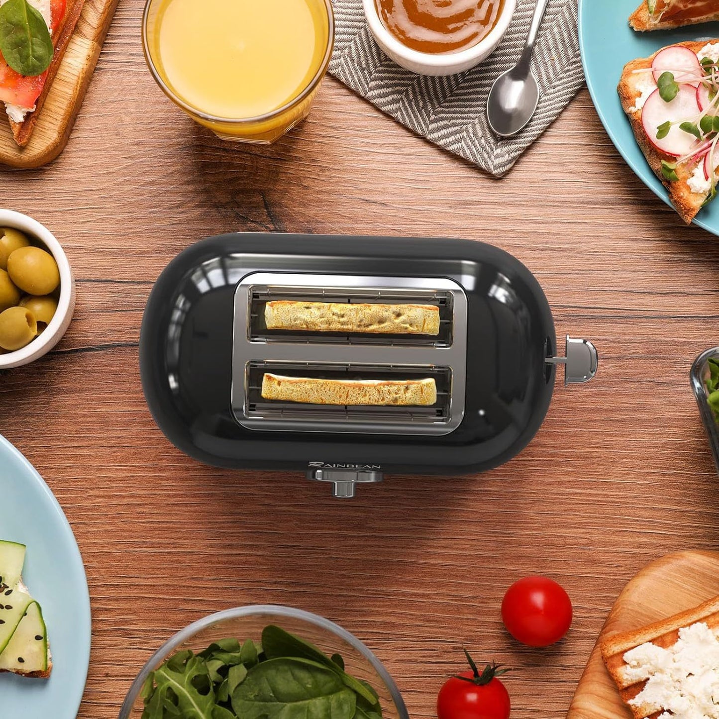 Toaster 2 Slice Retro Toaster Stainless Steel With 6 Bread Shade Settings And Bagel Cancel Defrost Reheat Function, Cute Bread Toaster With Extra Wide Slot And Removable Crumb Tray - Zayd’s Department Store
