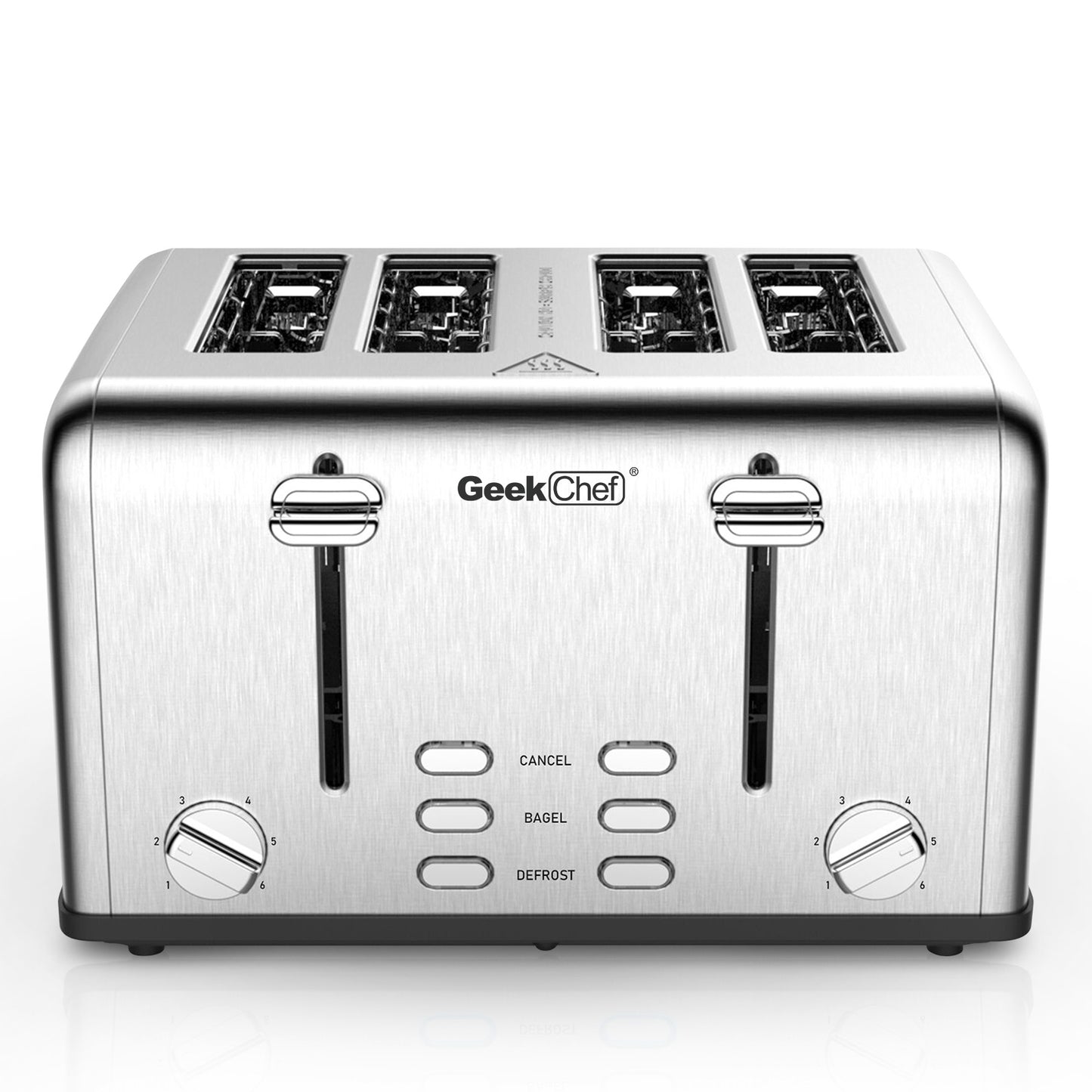 Prohibit Shelves In The Amazon. Toaster 4 Slice, Geek Chef Stainless Steel Extra-Wide Slot Toaster With Dual Control Panels Of Bagel,Defrost,Cancel Function,Ban Amazon - Zayd’s Department Store