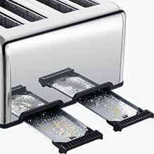 Prohibit Shelves In The Amazon. Toaster 4 Slice, Geek Chef Stainless Steel Extra-Wide Slot Toaster With Dual Control Panels Of Bagel,Defrost,Cancel Function,Ban Amazon - Zayd’s Department Store