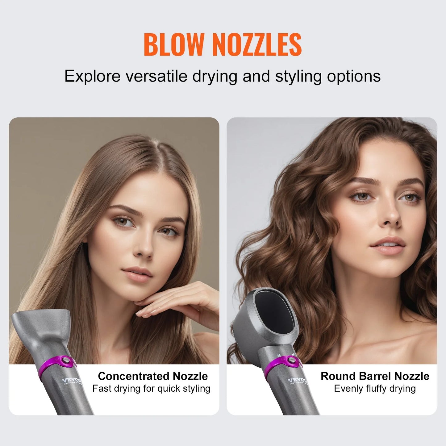 Vevor?Hair Dryer Brush 5-In-1 Hot Hair Styler Upgraded Negative Ion for Curling - Zayd’s Department Store