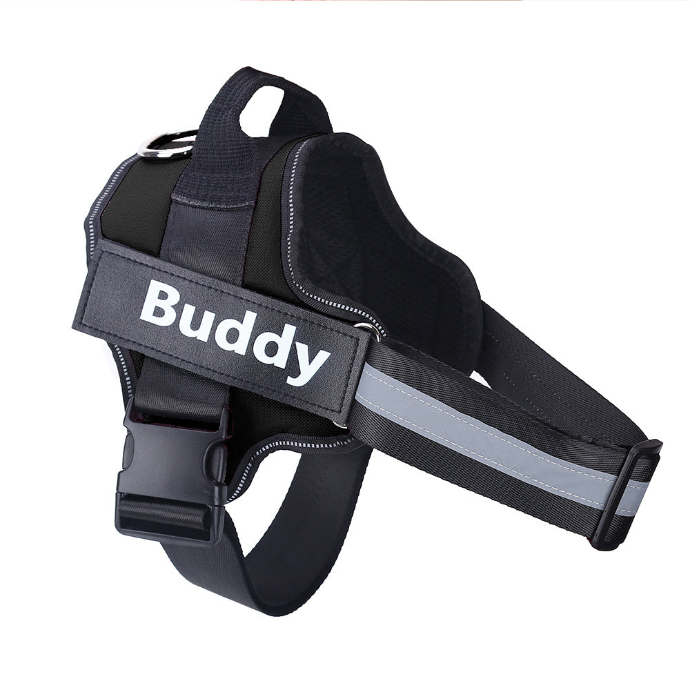 Personalized Dog Harness NO PULL Reflective Breathable Adjustable Pet Harness Vest For Small Large Dog Custom Patch Pet Supplies - Zayd’s Department Store