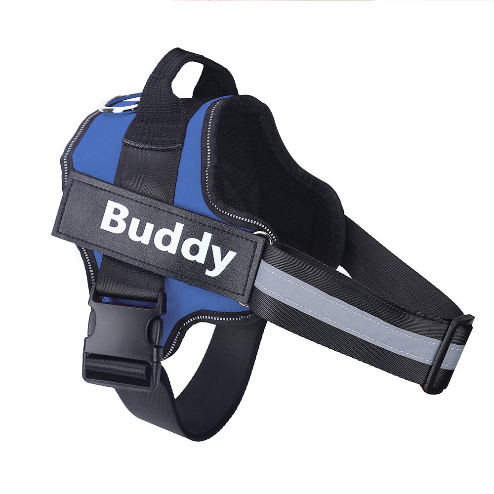 Personalized Dog Harness NO PULL Reflective Breathable Adjustable Pet Harness Vest For Small Large Dog Custom Patch Pet Supplies - Zayd’s Department Store