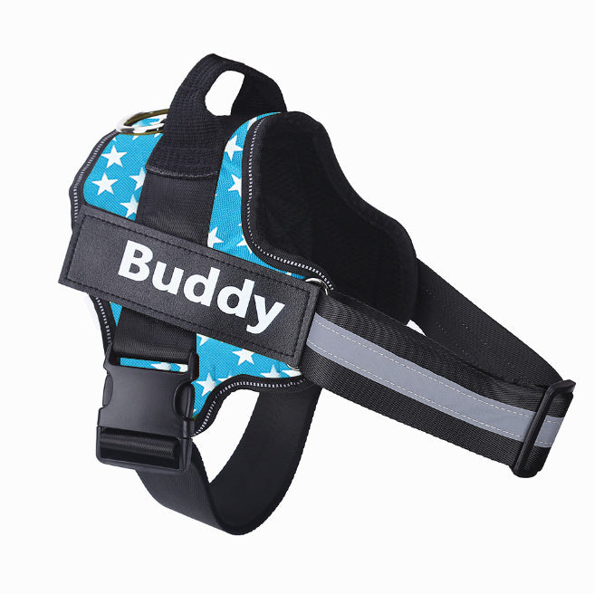 Personalized Dog Harness NO PULL Reflective Breathable Adjustable Pet Harness Vest For Small Large Dog Custom Patch Pet Supplies - Zayd’s Department Store