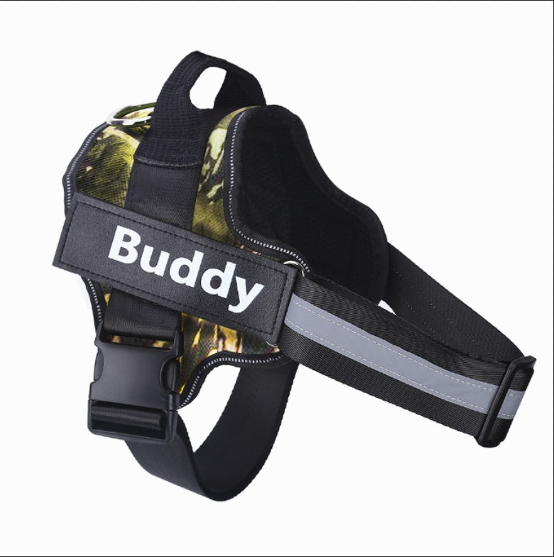 Personalized Dog Harness NO PULL Reflective Breathable Adjustable Pet Harness Vest For Small Large Dog Custom Patch Pet Supplies - Zayd’s Department Store