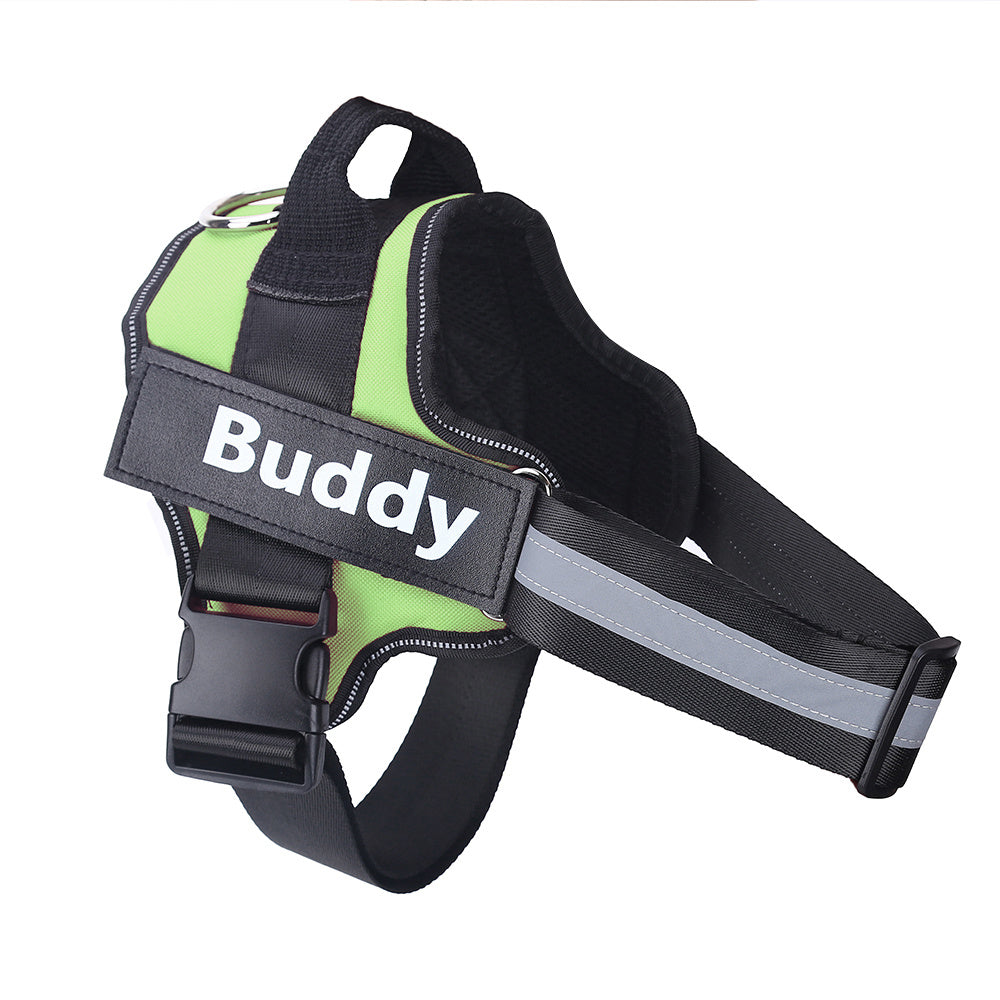 Personalized Dog Harness NO PULL Reflective Breathable Adjustable Pet Harness Vest For Small Large Dog Custom Patch Pet Supplies - Zayd’s Department Store