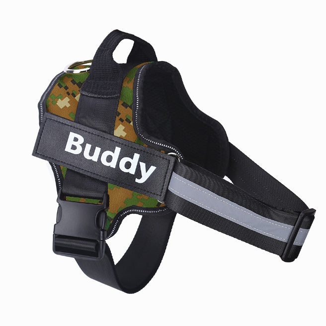 Personalized Dog Harness NO PULL Reflective Breathable Adjustable Pet Harness Vest For Small Large Dog Custom Patch Pet Supplies - Zayd’s Department Store
