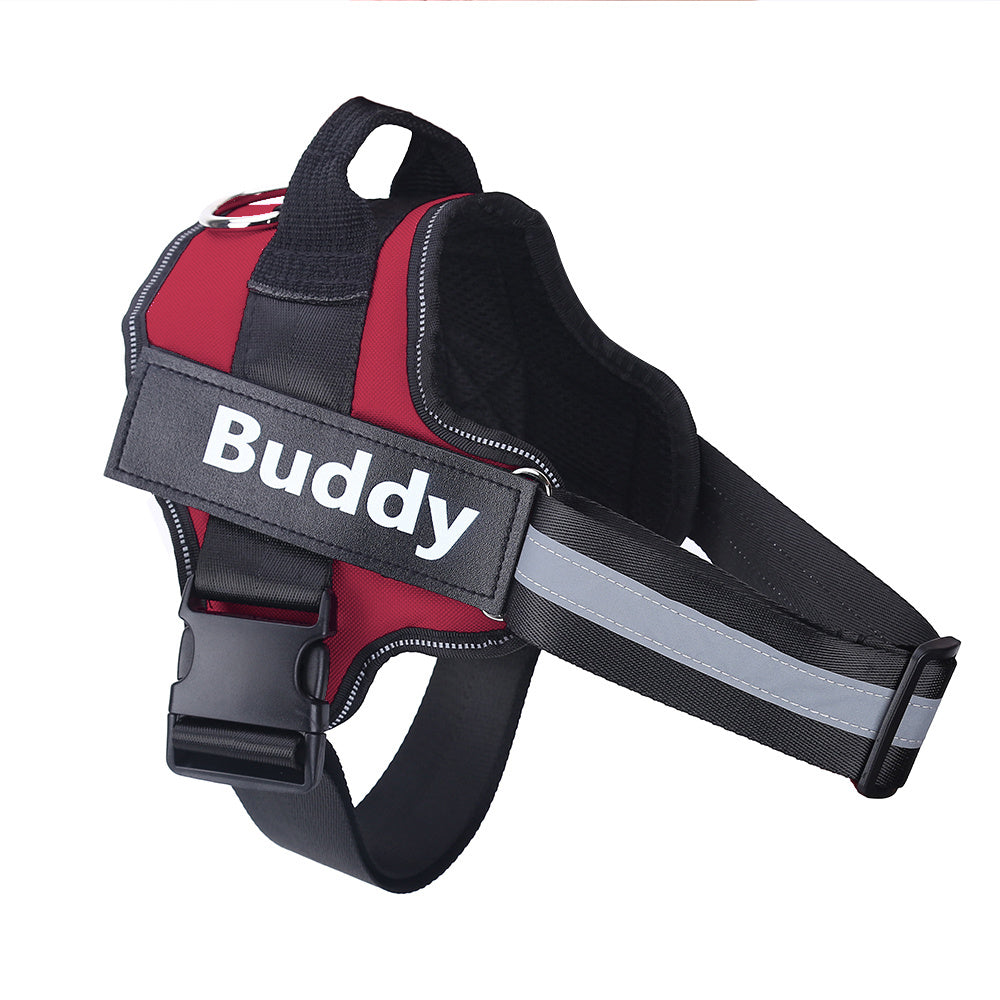 Personalized Dog Harness NO PULL Reflective Breathable Adjustable Pet Harness Vest For Small Large Dog Custom Patch Pet Supplies - Zayd’s Department Store