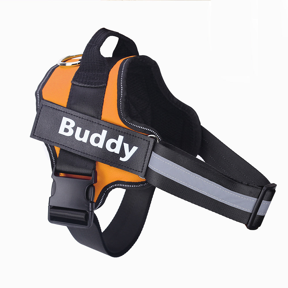 Personalized Dog Harness NO PULL Reflective Breathable Adjustable Pet Harness Vest For Small Large Dog Custom Patch Pet Supplies - Zayd’s Department Store