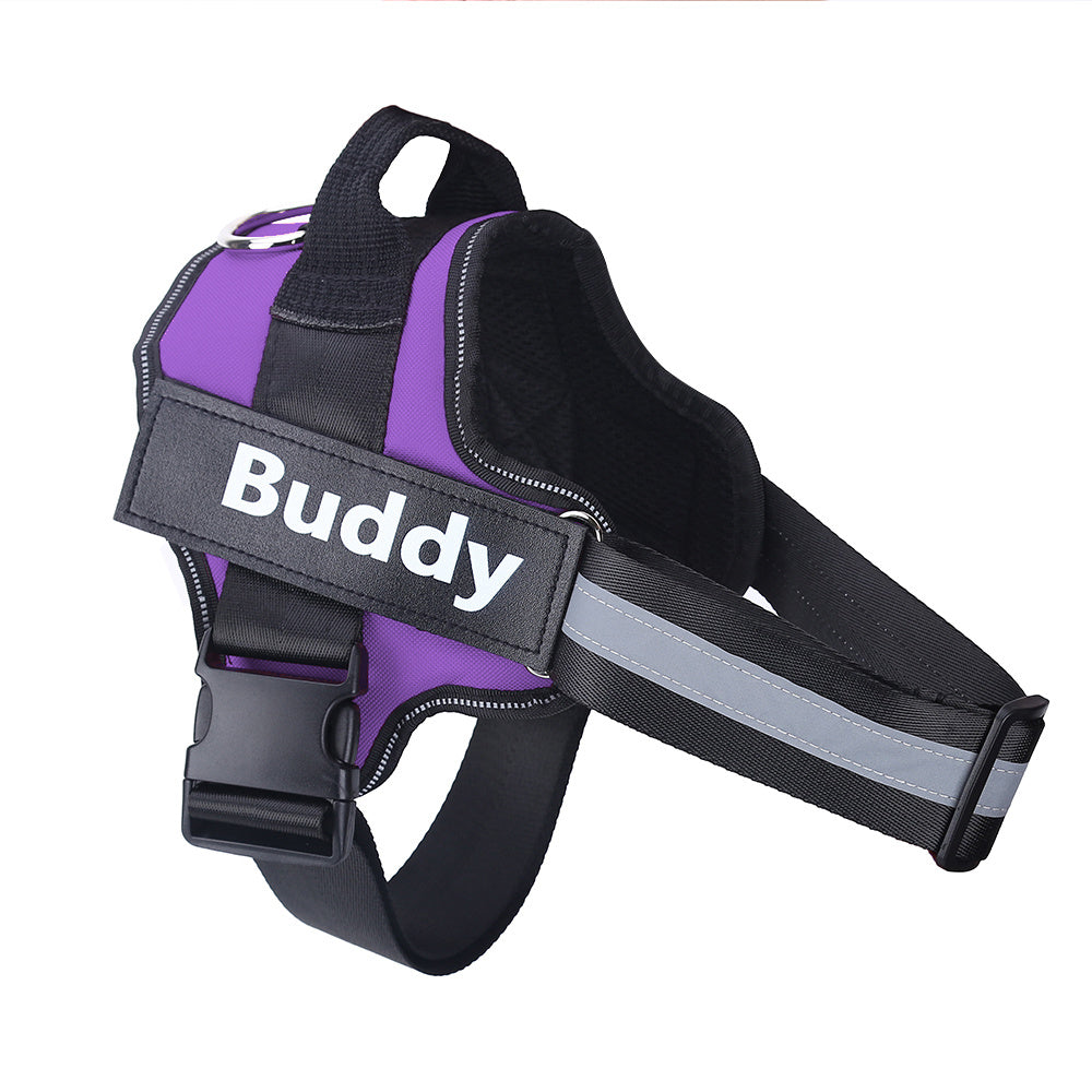 Personalized Dog Harness NO PULL Reflective Breathable Adjustable Pet Harness Vest For Small Large Dog Custom Patch Pet Supplies - Zayd’s Department Store