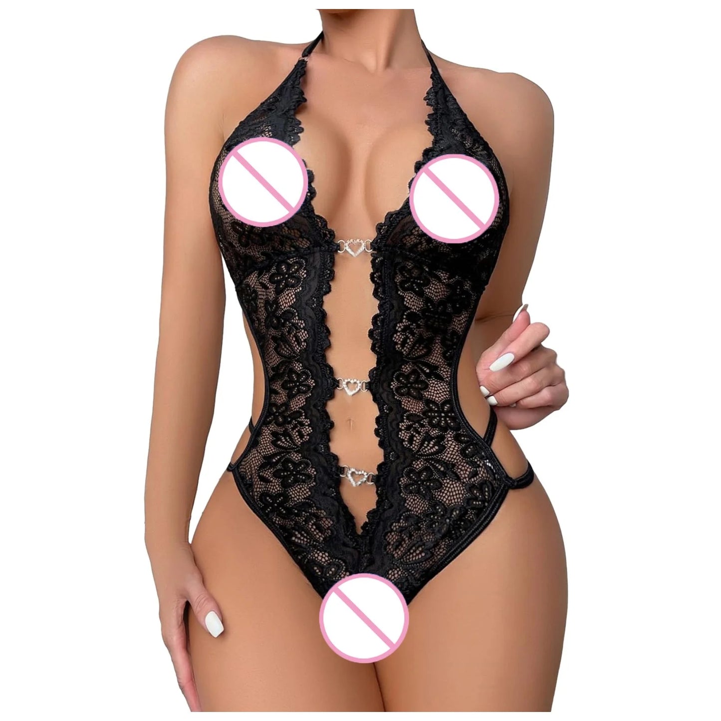 Lingerie Deep V 1 Piece Women Clothing Lingerie Curvy Girl Lingerie M - Zayd’s Department Store