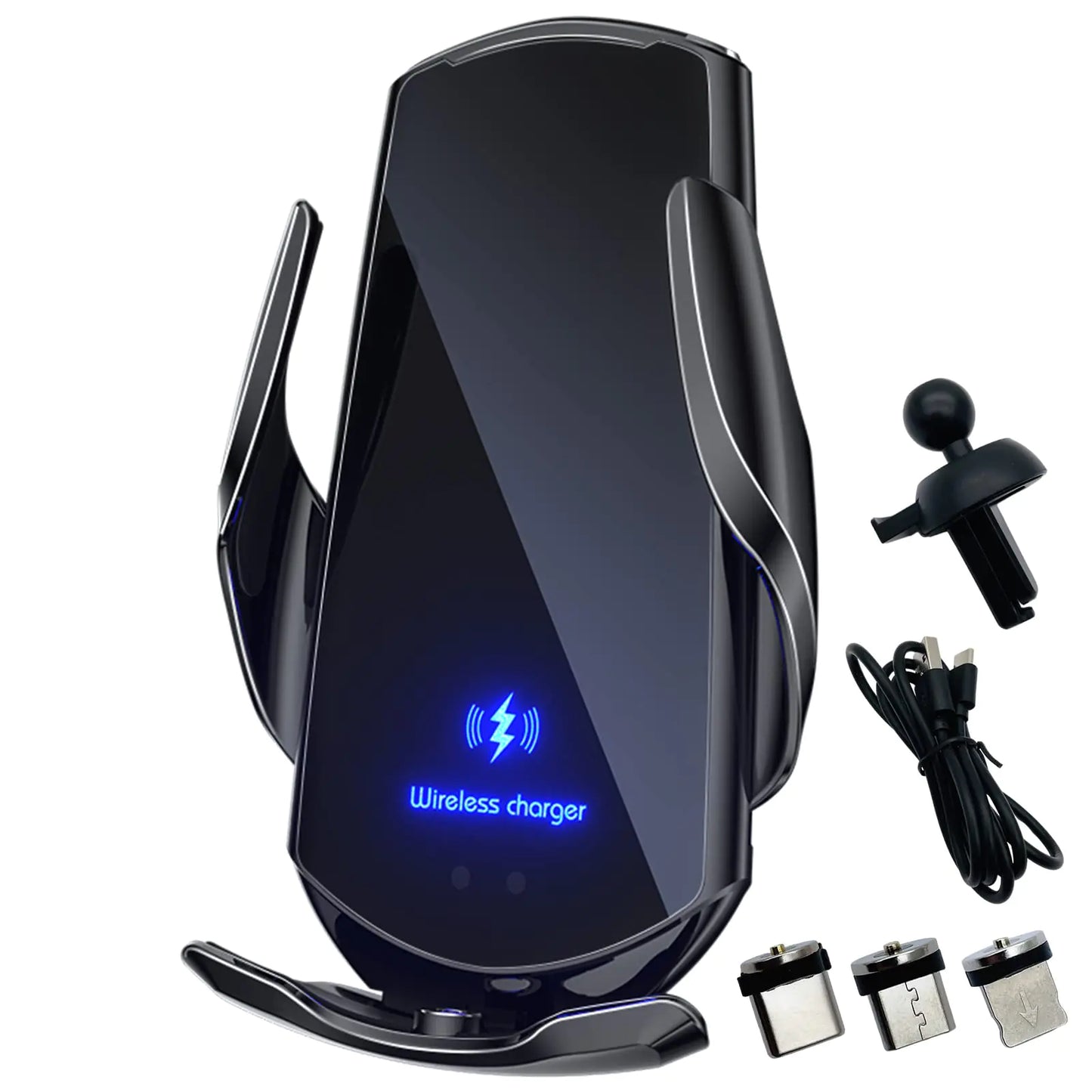 Wireless Car Charger Automotive Electric Induction 15W Wireless Charger Car Vent Mount Bracket Fast Charging Auto-Clamping Car Phone Holder Mount Air Vent Phone Holder Black… - Zayd’s Department Store