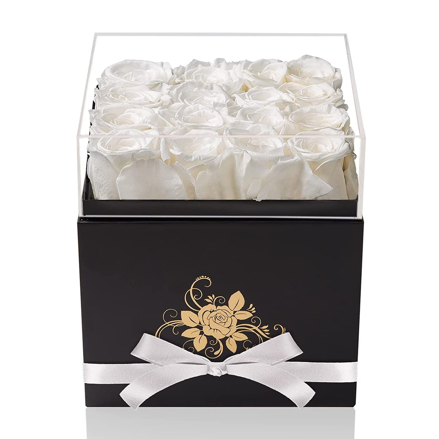 Luxury Preserved Roses in a Box, Gifts for Women (White) - Zayd’s Department Store