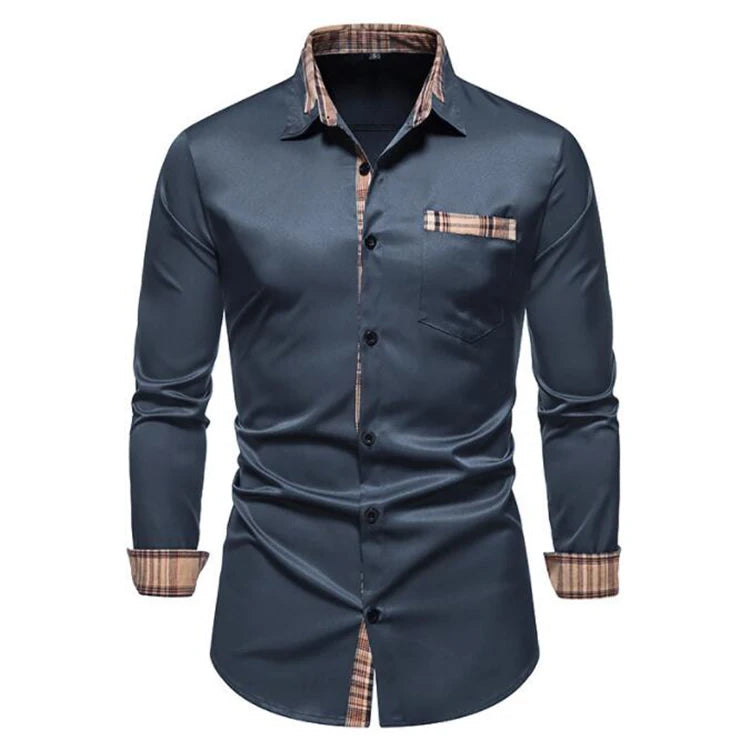 Slim Fit Long Sleeve White Button Up Shirt - Zayd’s Department Store