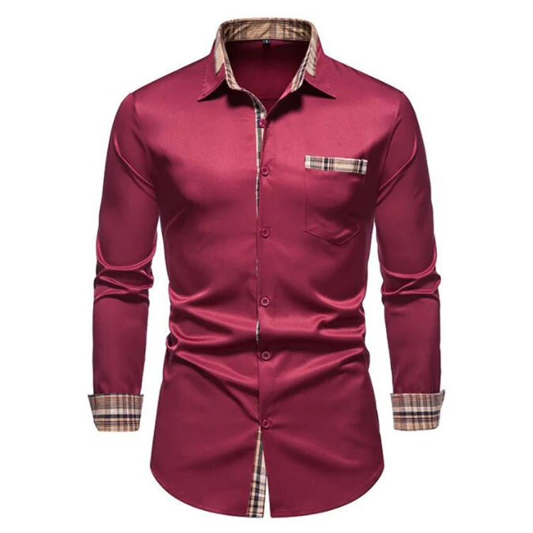 Slim Fit Long Sleeve White Button Up Shirt - Zayd’s Department Store