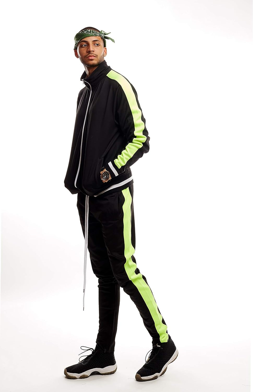 -Track Jacket Mens Urban Hip Hop Premium Track Jacket - Slim Fit Side Taping Sportswear Urbanwear Streetwear Top - Zayd’s Department Store
