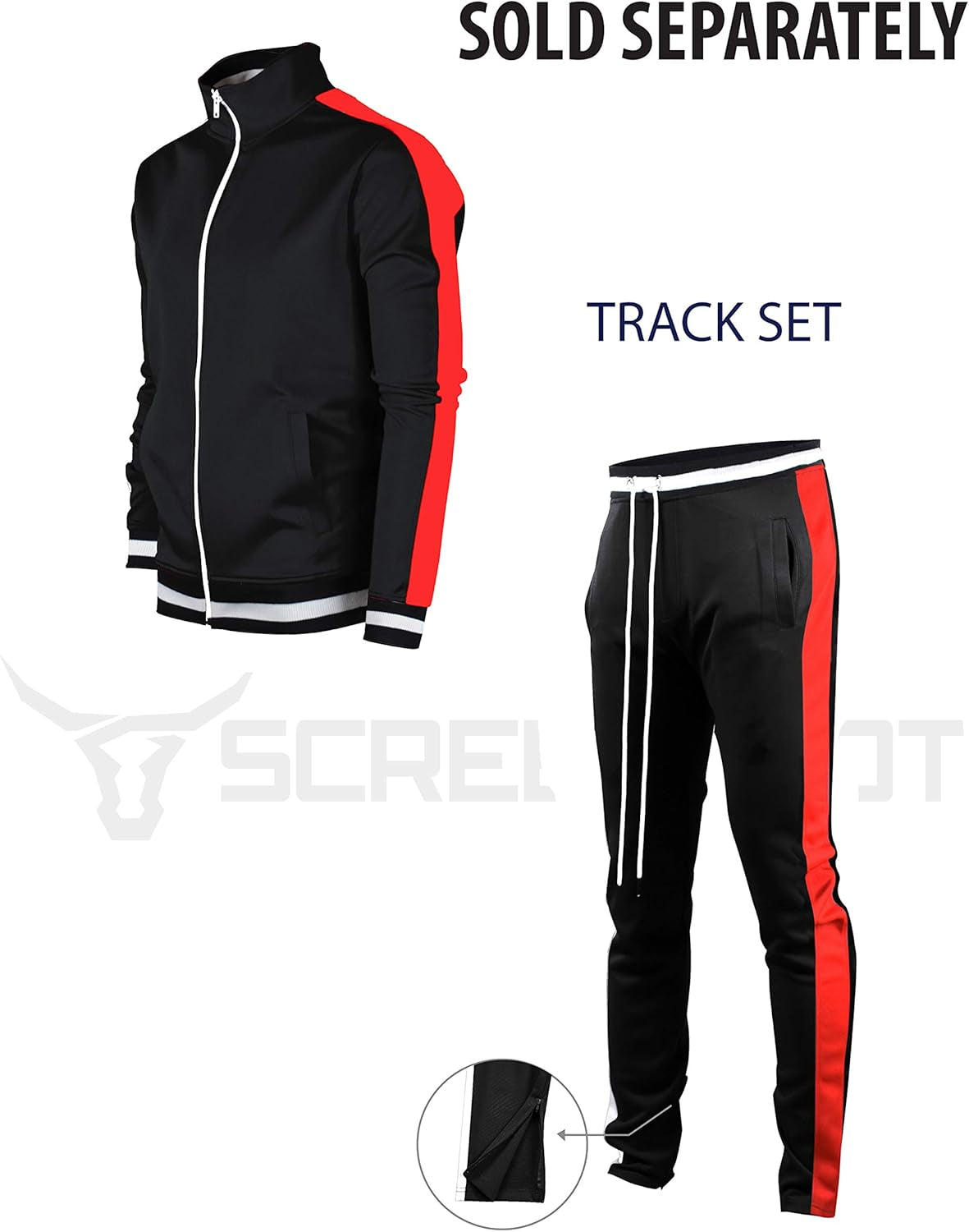 -Track Jacket Mens Urban Hip Hop Premium Track Jacket - Slim Fit Side Taping Sportswear Urbanwear Streetwear Top - Zayd’s Department Store
