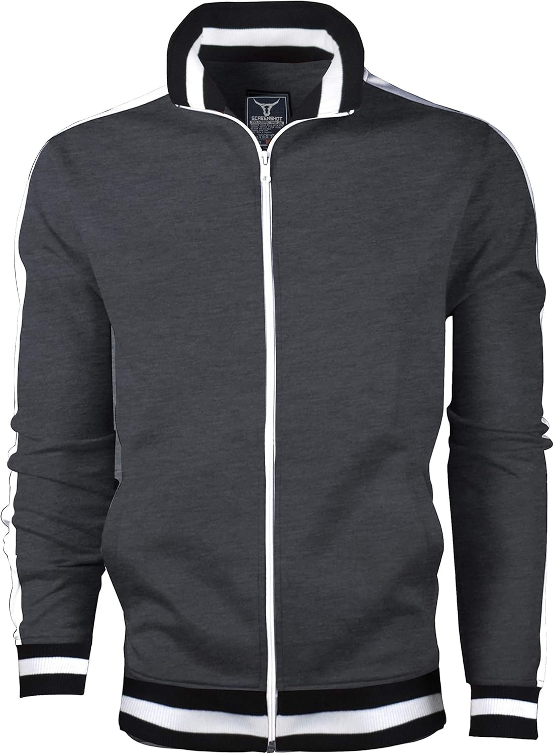 -Track Jacket Mens Urban Hip Hop Premium Track Jacket - Slim Fit Side Taping Sportswear Urbanwear Streetwear Top - Zayd’s Department Store