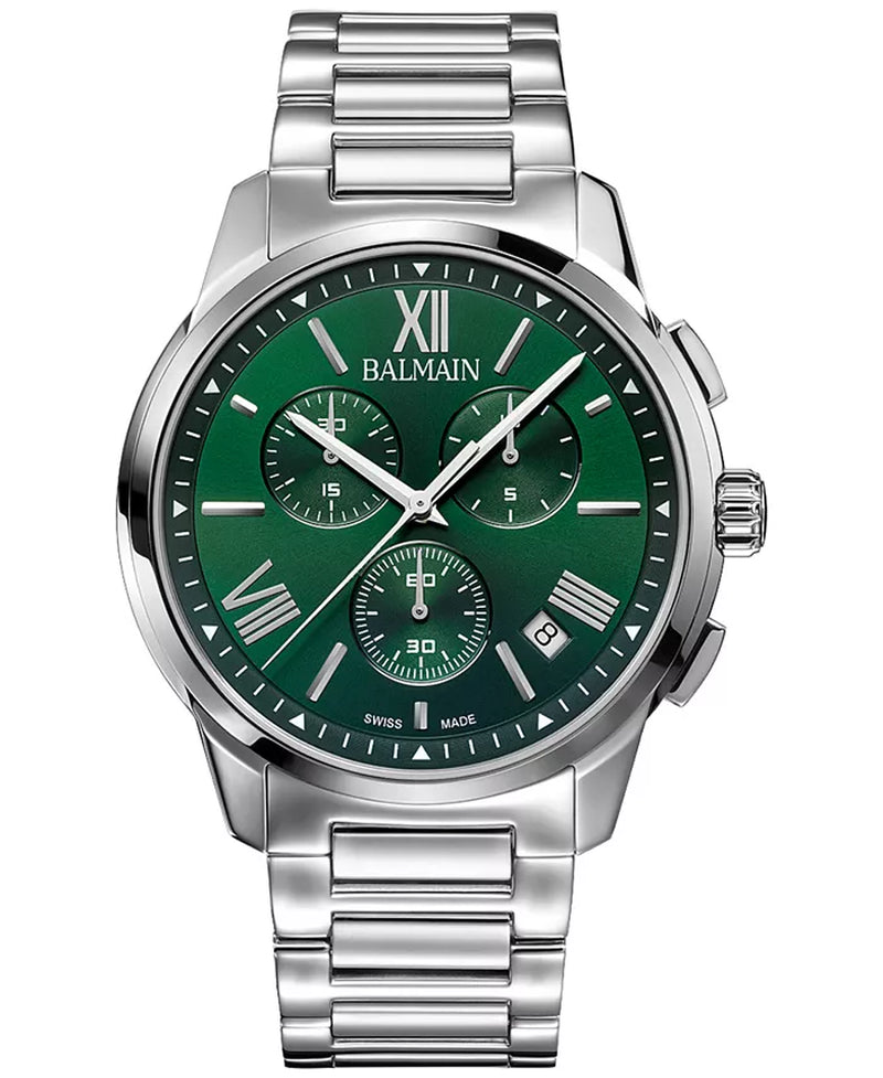 Men'S Swiss Chronograph Madrigal Stainless Steel Bracelet Watch 42Mm - Zayd’s Department Store