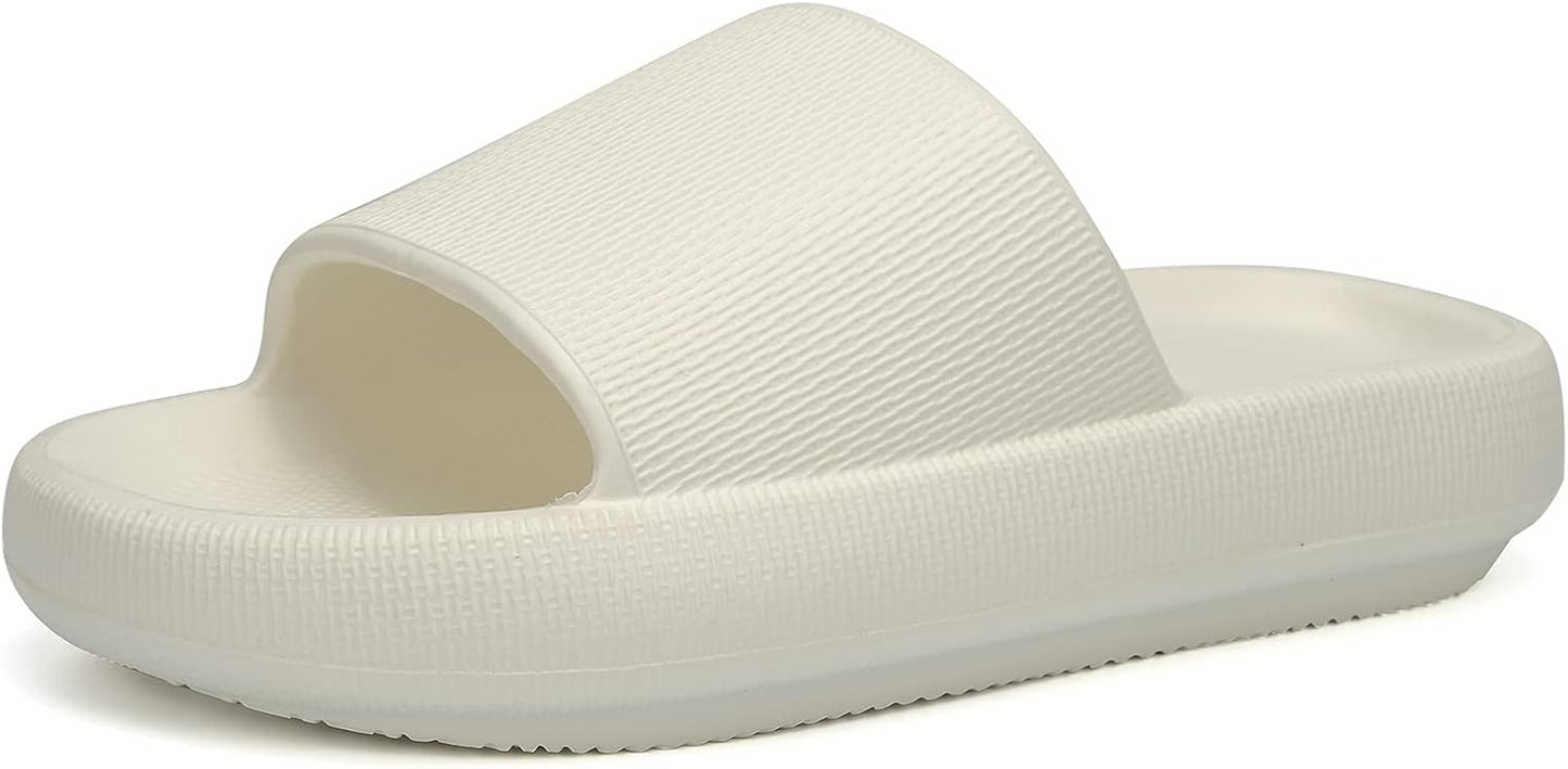 Cloud Slides Pillow Slippers for Women and Men | Shower Slippers Bathroom Sandals | Ultra Soft | Cushioned Thick Sole | Indoor & Outdoor - Zayd’s Department Store