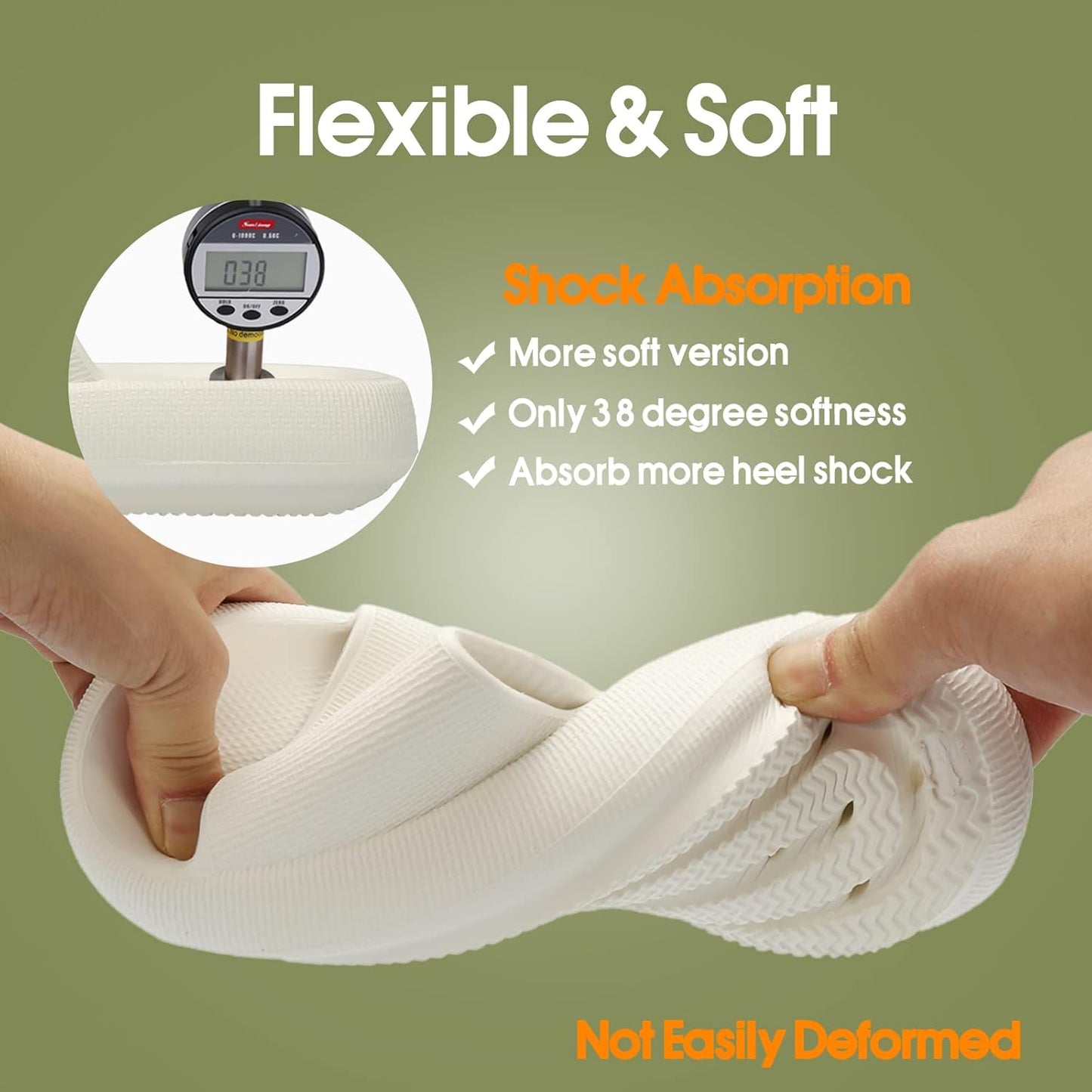 Cloud Slides Pillow Slippers for Women and Men | Shower Slippers Bathroom Sandals | Ultra Soft | Cushioned Thick Sole | Indoor & Outdoor - Zayd’s Department Store
