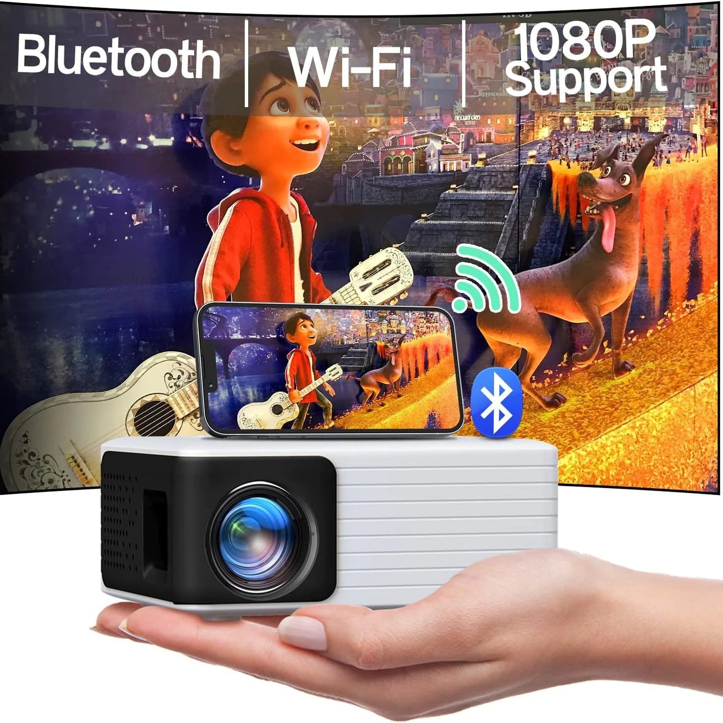 WIFI Wireless Projector Bluetooth 720p HD - Zayd’s Department Store