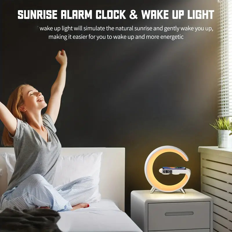Sunrise Alarm Clock with 15W Wireless Charger & RGB Light - Zayd’s Department Store