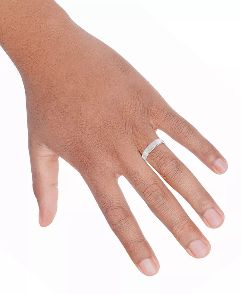 Men'S Flat Profile Comfort Fit Wedding Band in 14K Gold - Zayd’s Department Store